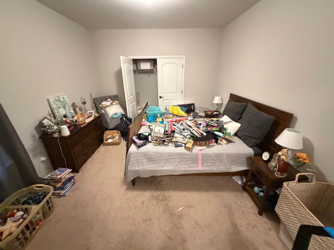 Bedroom before cleaning